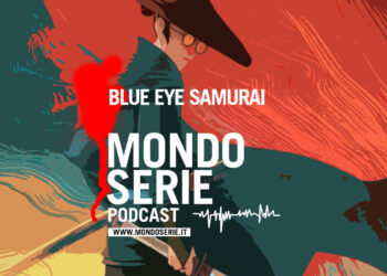 Cover di Blue Eye Samurai podcast per Mondoserie