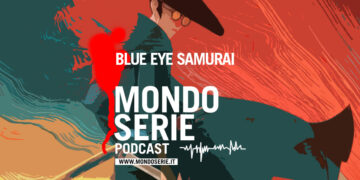 Cover di Blue Eye Samurai podcast per Mondoserie