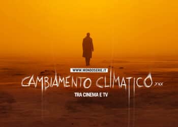 Cover di cambiamento climatico, cieli arancioni e apocalisse pop, per Mondoserie